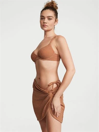 Işıltılı Icon Push Up Bikini Ustu ön görünüm