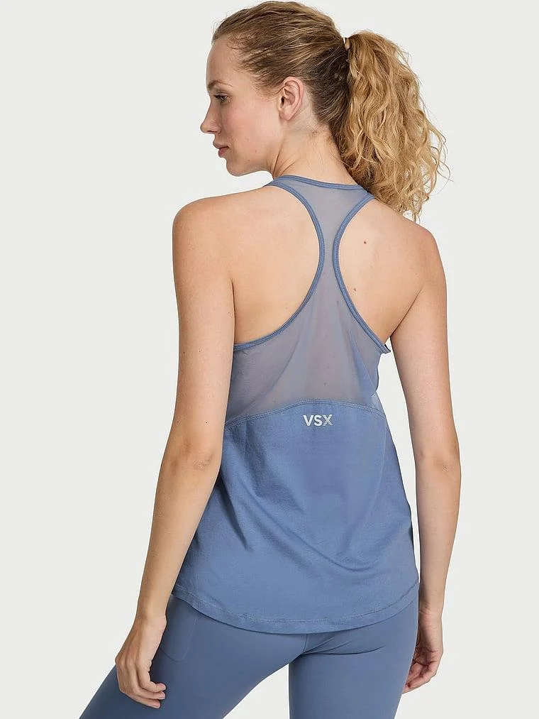Vsx Pima Pamuklu Jersey Racerback Atlet arka görünüm