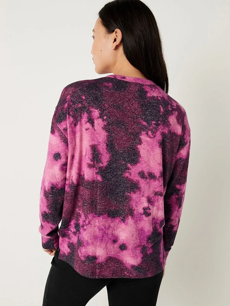 Pink Cozy Uzun Kollu Pijama Ustu arka görünüm