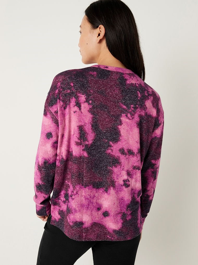 Pink Cozy Uzun Kollu Pijama Ustu arka görünümü