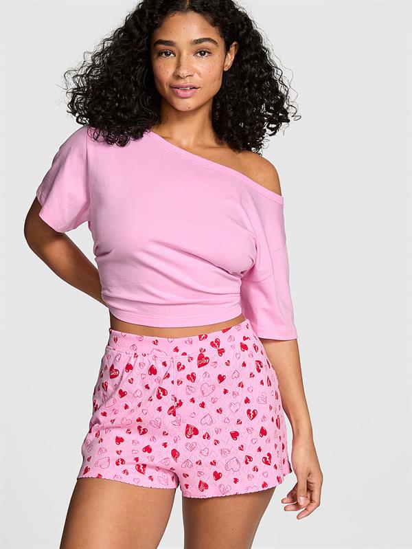 Pink Pointelle Boxer Sort