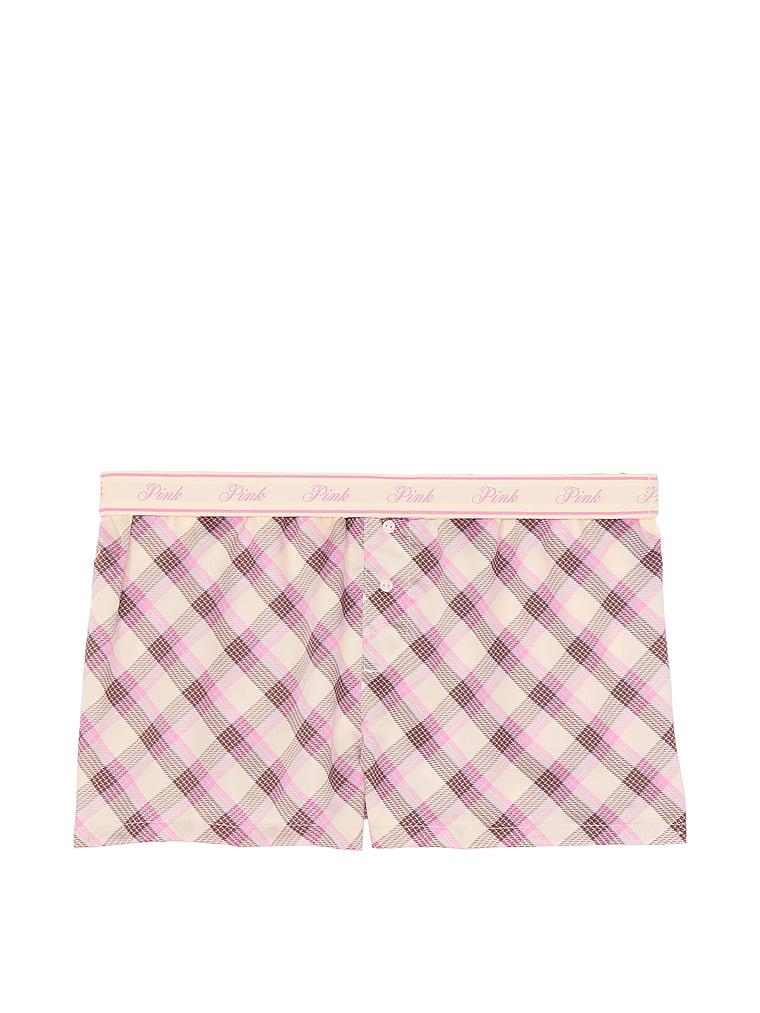 Pink Tencel Boxy Pijama Sortu arka görünümü