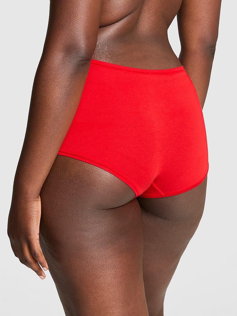 Pink Logolu Pamuklu Boyshort Kulot arka görünüm