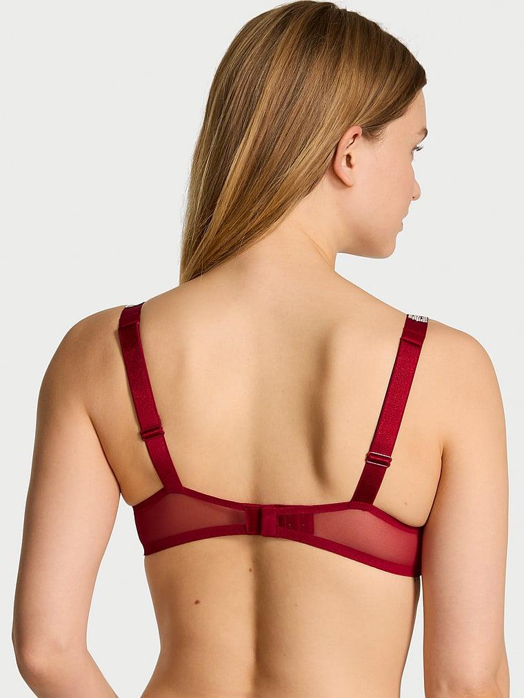 Işıltılı Askili Dantelli Push Up Sütyen arka görünüm