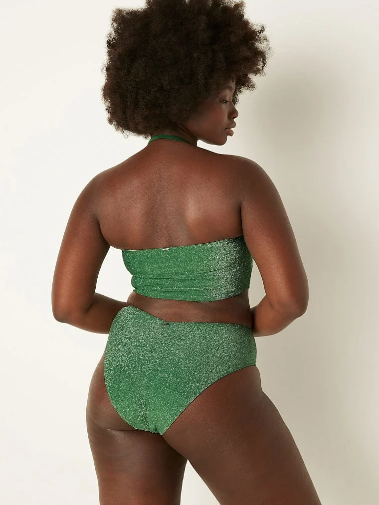 Victorias S Secret Pink Işıltılı Askisiz Bikini Ustu arka görünüm