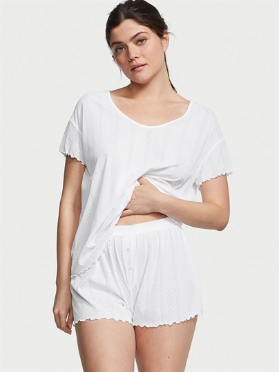 Pointelle Kısa Pijama Takimi