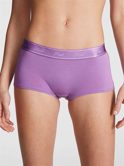 Pink Logolu Pamuklu Boyshort Kulot