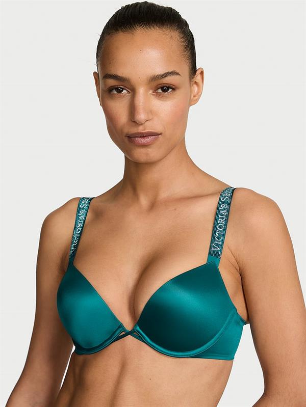 Bombshell Işıltılı Askili 2 Beden Buyuk Gosteren Push Up Sütyen