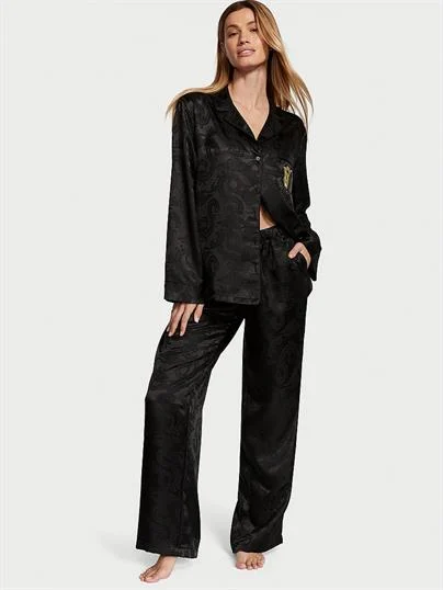 Saten Pijama Takimi ön görünüm