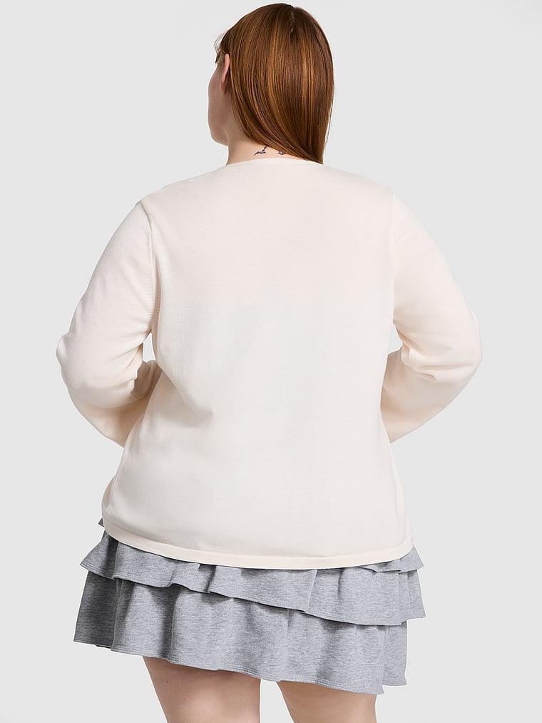 Pink Tek Dugmeli Triko Hirka arka görünümü