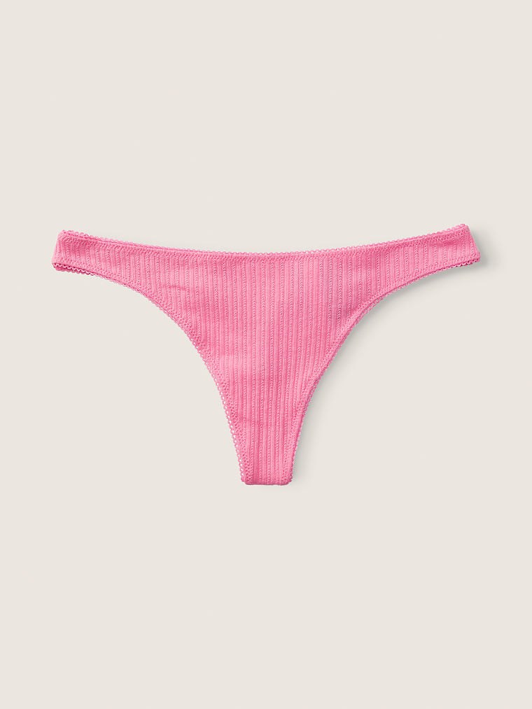 Victorias S Secret Pink Pamuklu Tanga arka görünümü