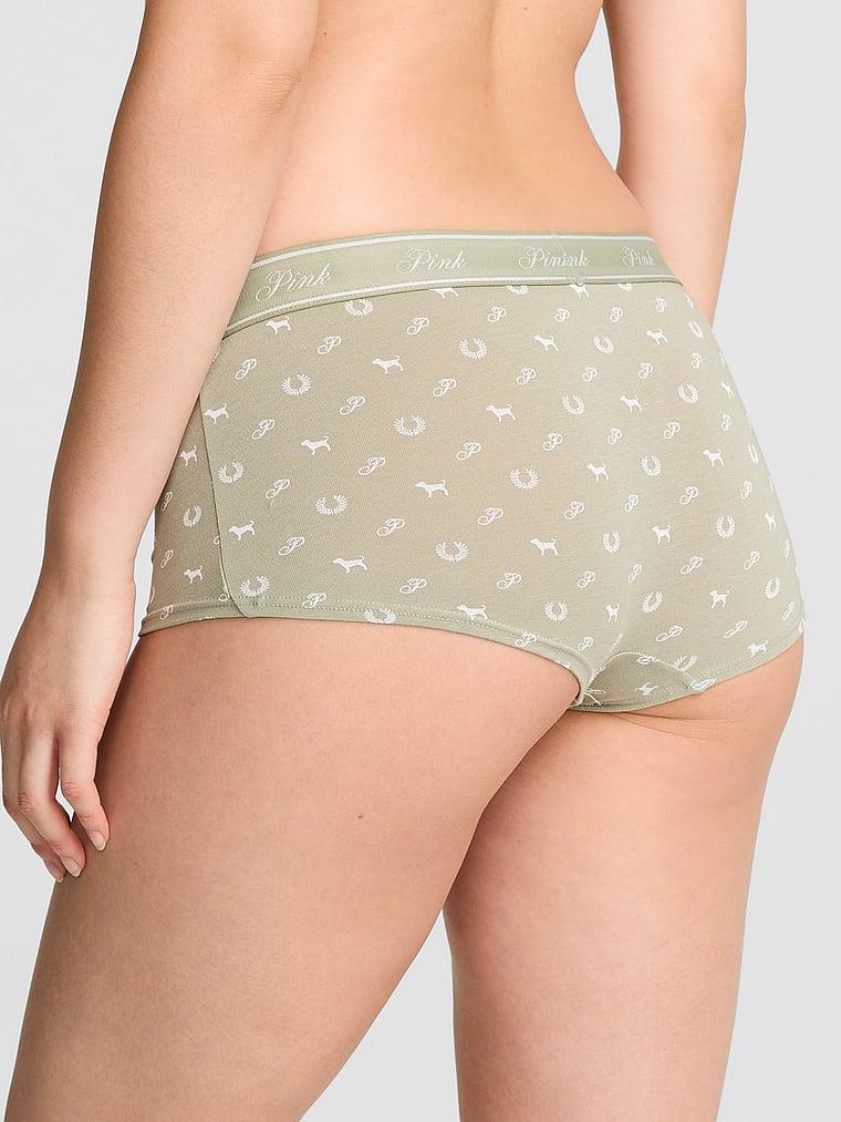Pink Logolu Pamuklu Boyshort Kulot arka görünüm