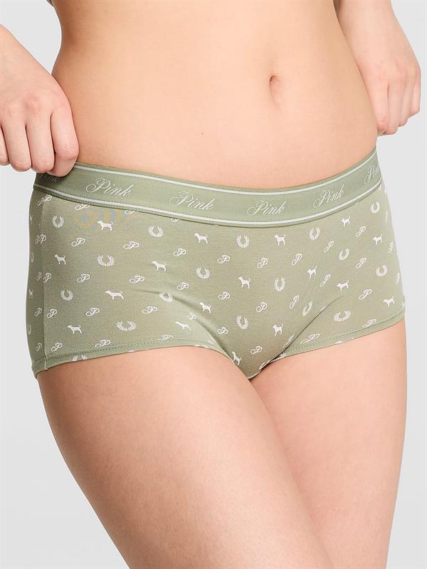 Pink Logolu Pamuklu Boyshort Kulot ön görünüm