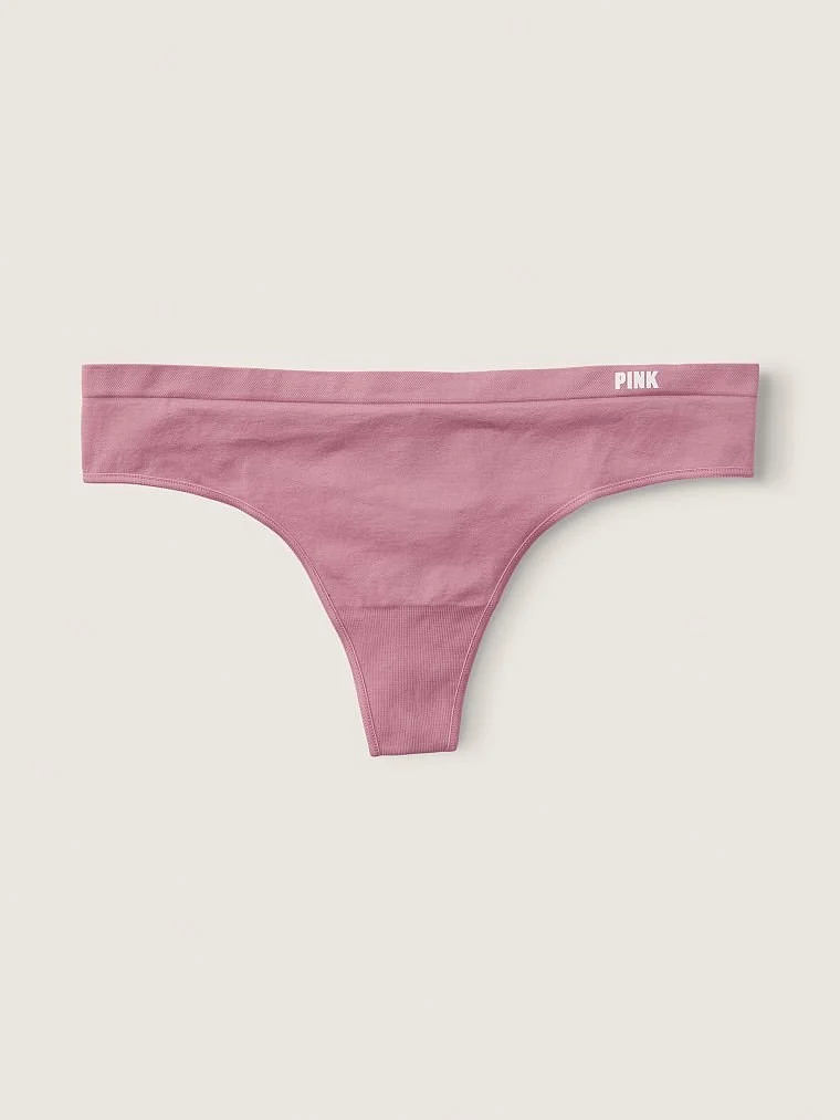 Pink Seamless Tanga Kulot arka görünüm