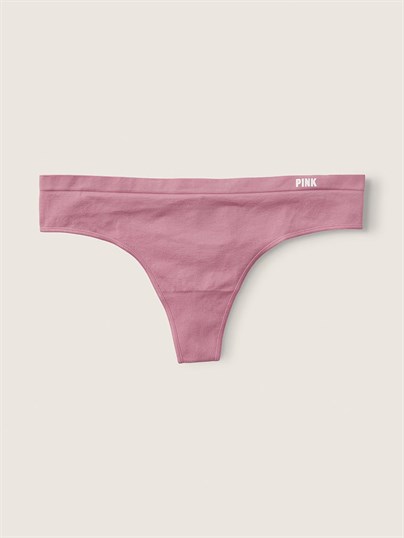 Pink Seamless Tanga Kulot