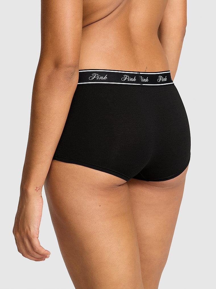 Pink Logolu Pamuklu Boyshort Kulot arka görünümü