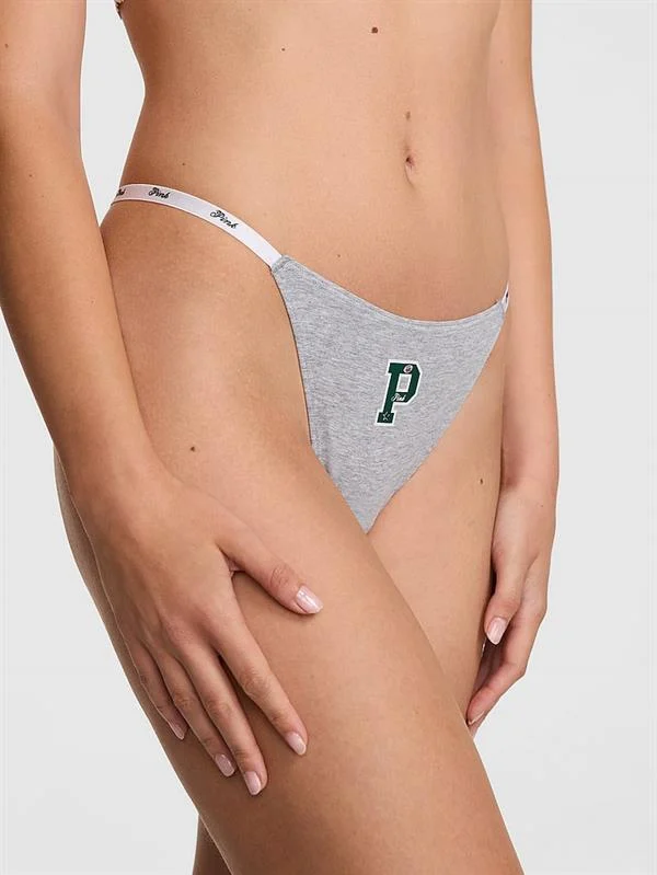 Pink Logo Detayli Pamuklu Scoop Tanga