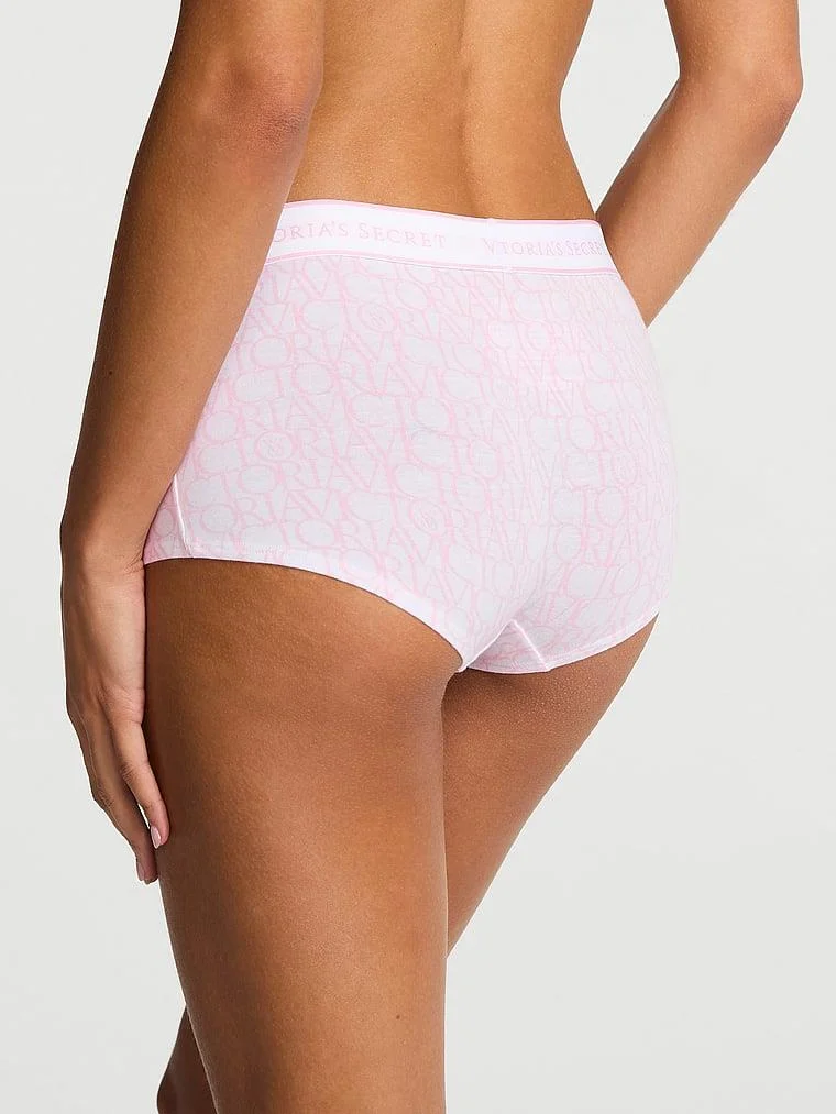 Logolu Pamuklu Boyshort Kulot arka görünüm