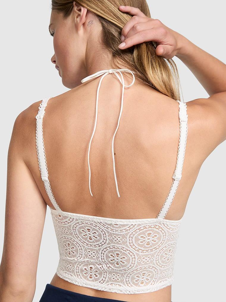 Pink Wink Fistolu Dantelli Desteksiz Bralet arka görünümü