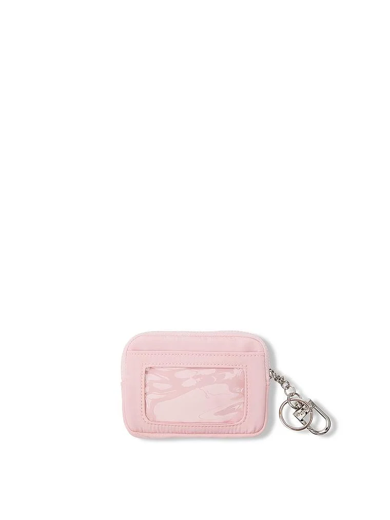 Pink Fermuarli Kartlikli Anahtarlik arka görünüm
