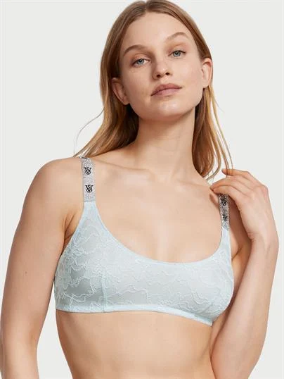 Işıltılı Askili Dantelli Scoop Bralet ön görünüm