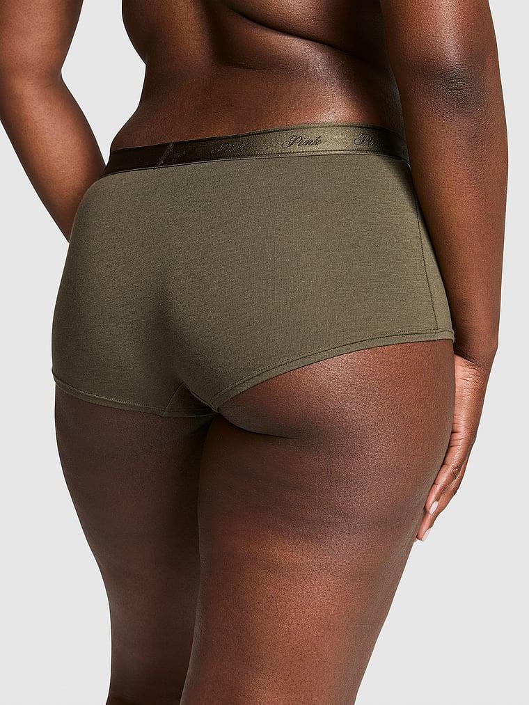 Pink Logolu Pamuklu Boyshort Kulot arka görünüm
