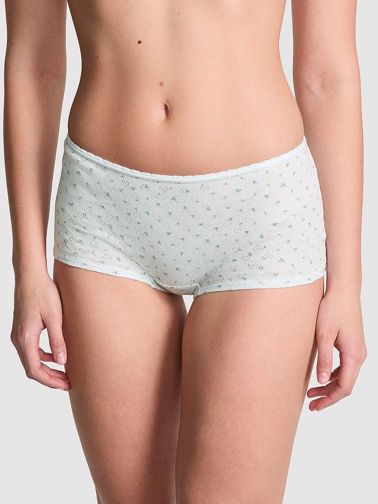 Pink Pamuklu Boyshort Kulot arka görünümü