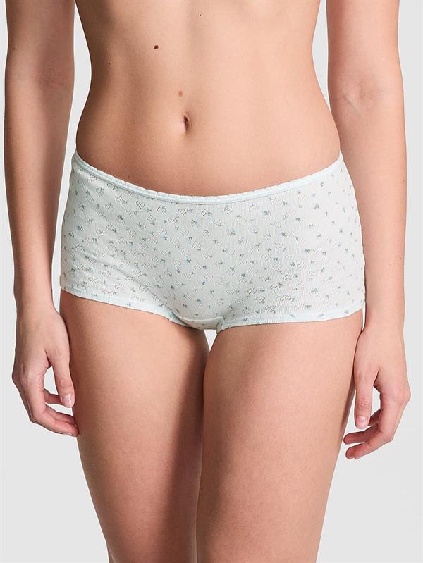 Pink Pamuklu Boyshort Kulot