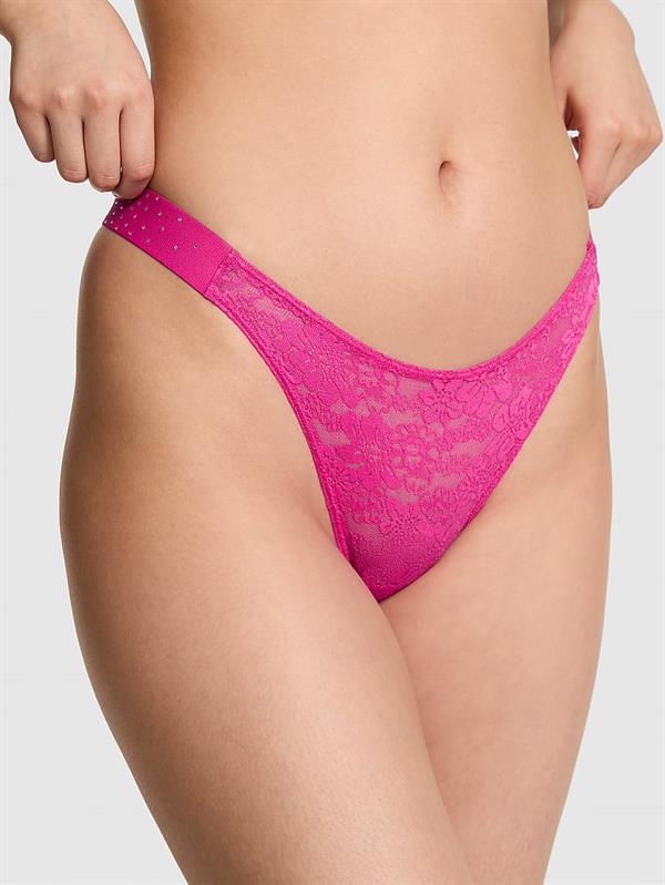 Pink Wink Derin Bacak Kesim Tanga ön görünüm