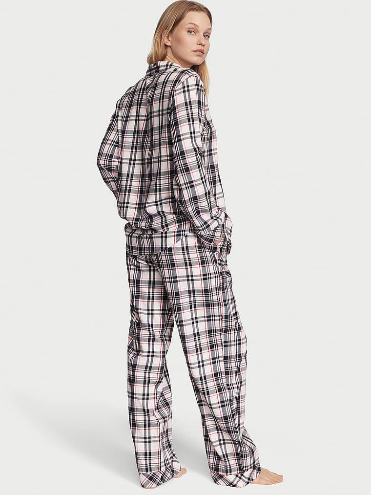 Flannel Uzun Pijama Takimi arka görünümü