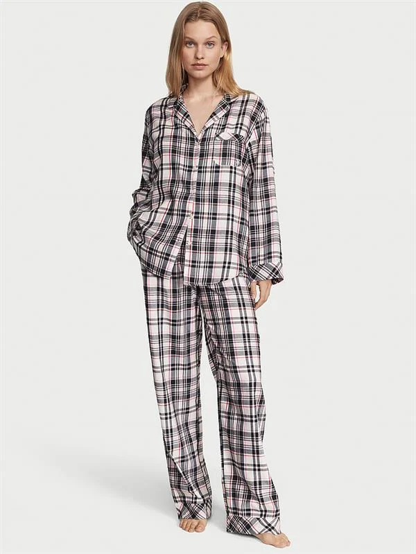Flannel Uzun Pijama Takimi