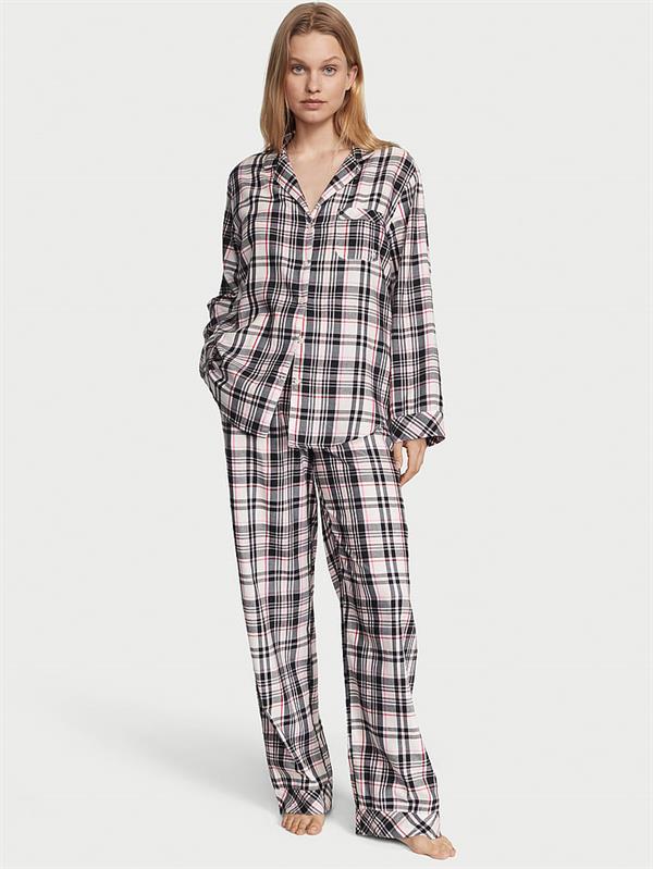 Flannel Uzun Pijama Takimi