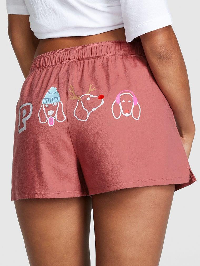 Pink Flannel Pijama Boxer arka görünüm
