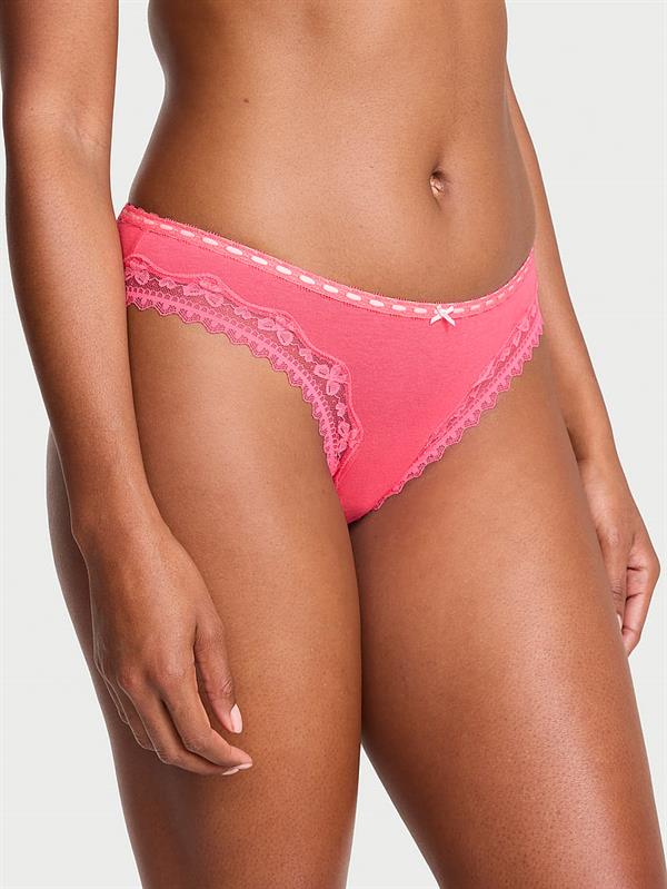 Pamuklu Fiyonklu Dantelli Bikini Kulotu ön görünüm