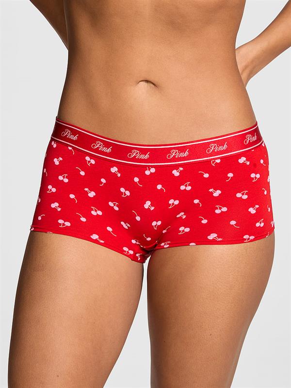 Pink Logolu Pamuklu Boyshort Kulot ön görünüm