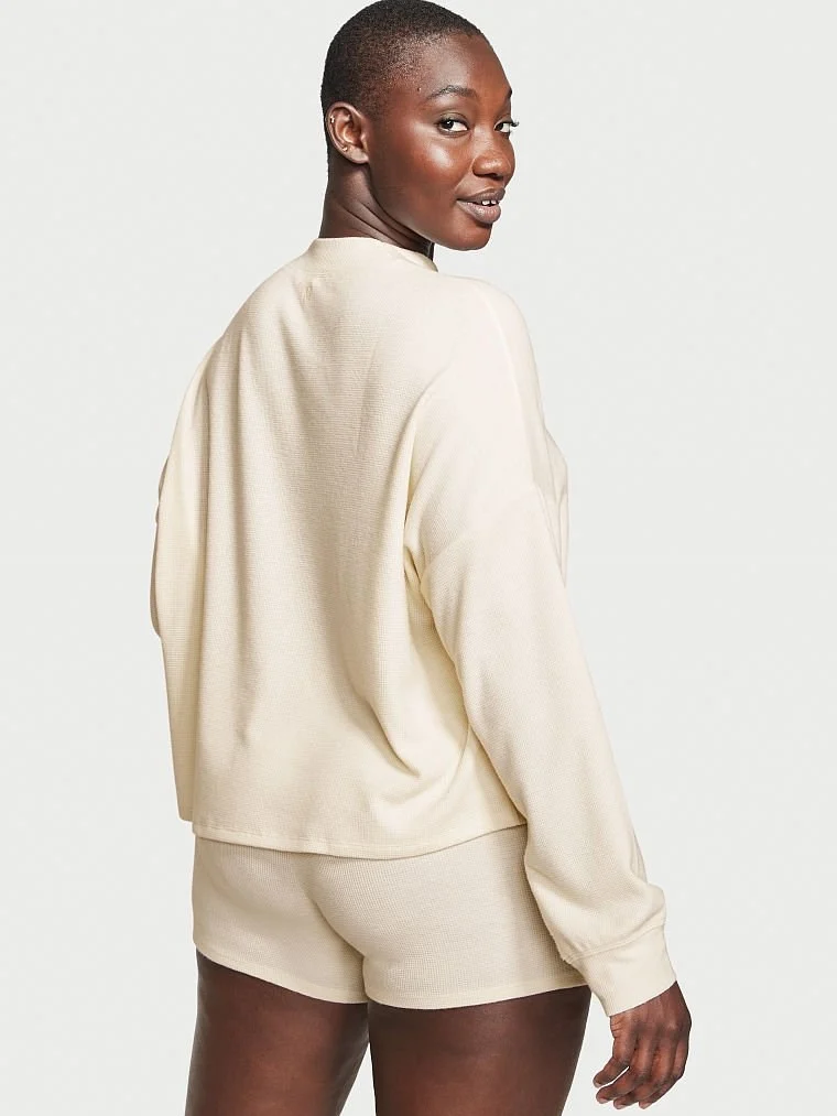 Glow Waffle Sweatshirt Ve Bisiklet Sortlu Takim arka görünüm