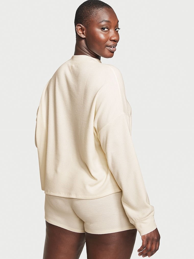 Glow Waffle Sweatshirt Ve Bisiklet Sortlu Takim arka görünümü