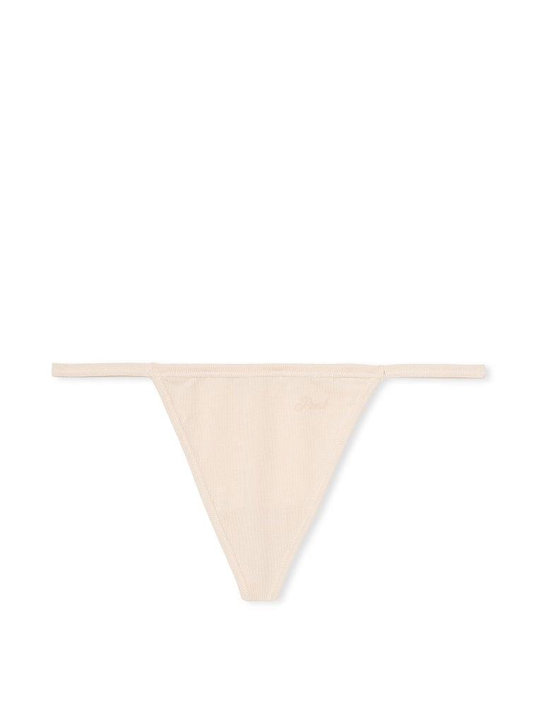 Pink Pamuklu V String Kulot arka görünümü