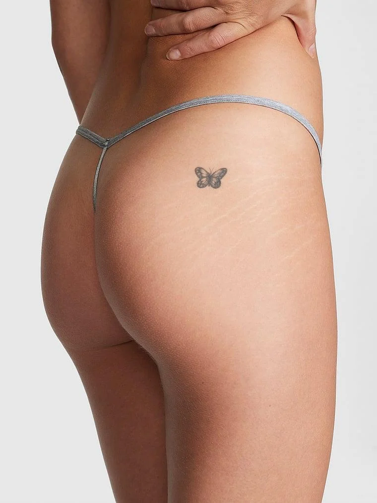 Pink Pamuklu V String Kulot arka görünüm