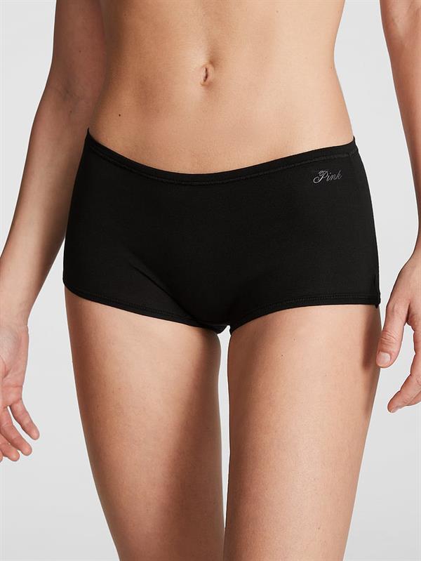Pink Pamuklu Boyshort Kulot