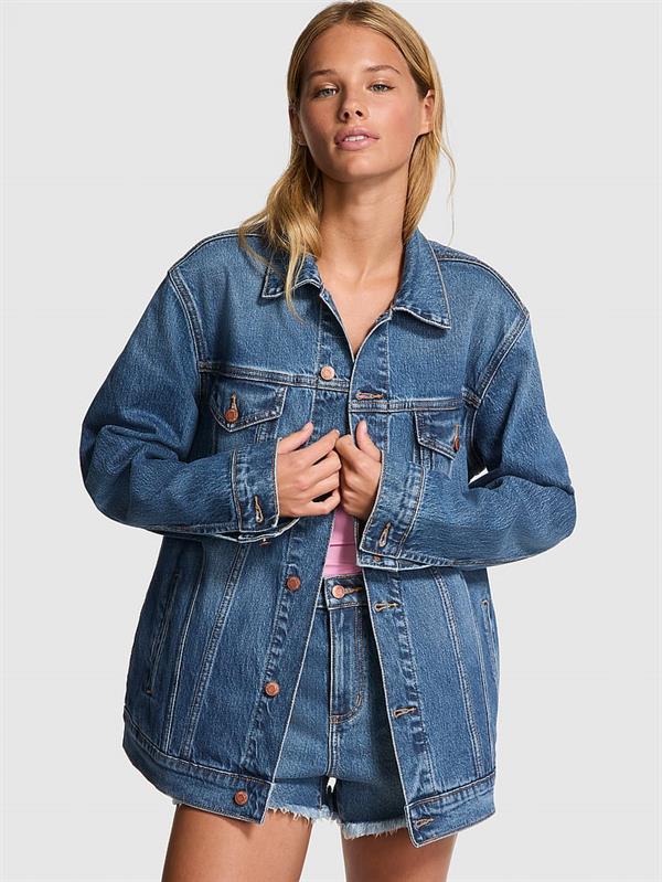 Pink Denim By Pink Oversize Jean Ceket