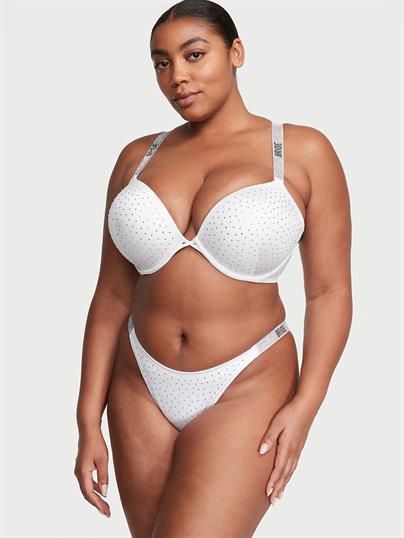 Işıltılı Askili Bombshell Push Up Bikini Ustu ön görünüm