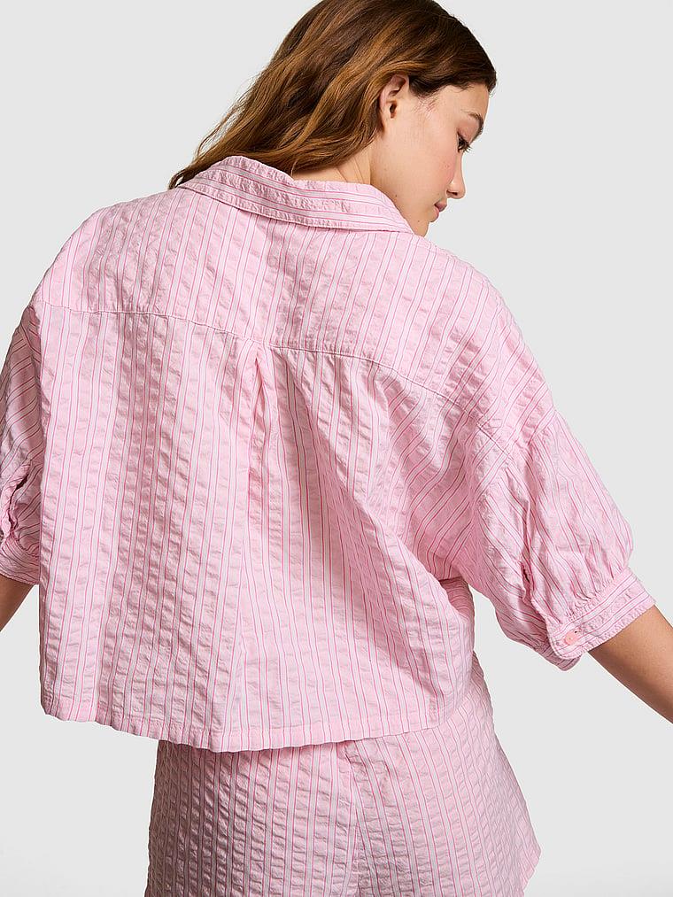 Pink Coastal Cutie Önden Baglamali Pijama Ustu arka görünümü