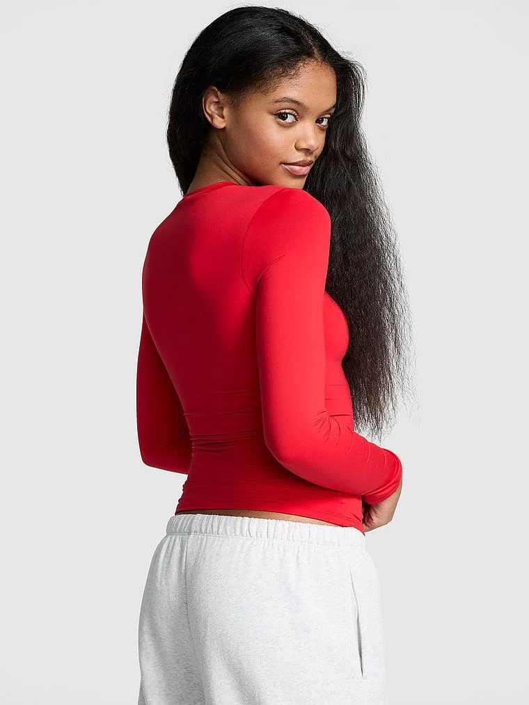 Pink Base Stretch Uzun Kollu Tisort arka görünüm