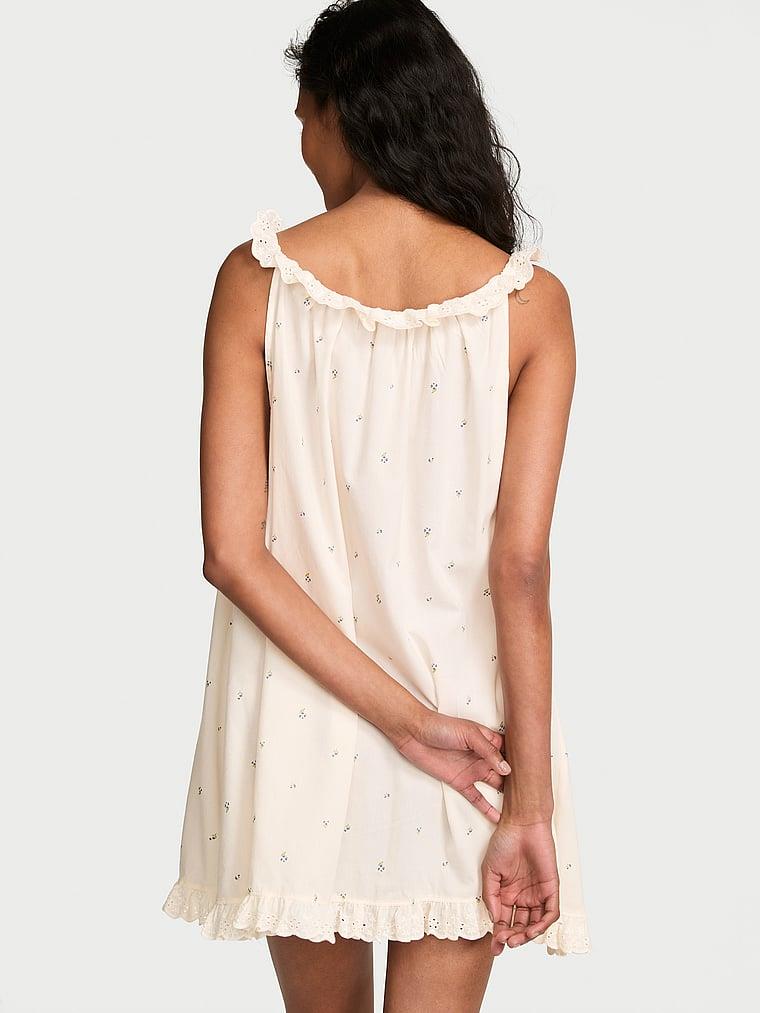 Cotton Dream Dantelli Askili Kısa Gecelik arka görünümü