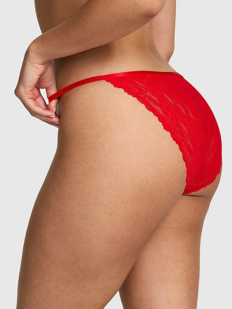 Pink Dantelli Bikini Kulotu arka görünüm