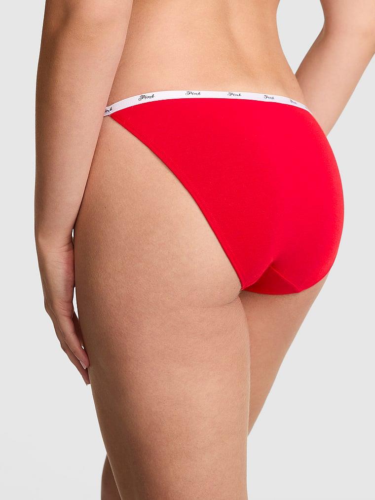 Pink Logolu Pamuklu Askili Bikini Kulotu arka görünümü