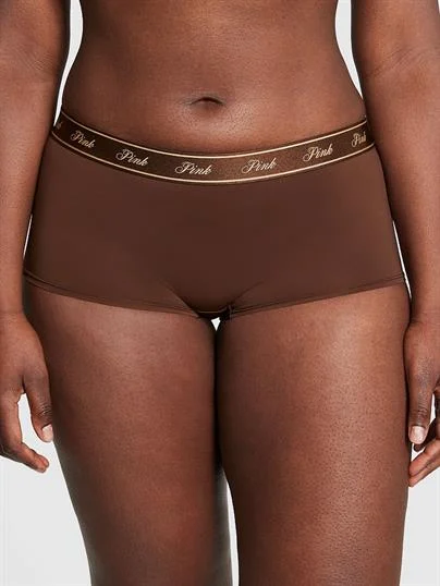 Pink Mikro Logolu Boyshort Kulot