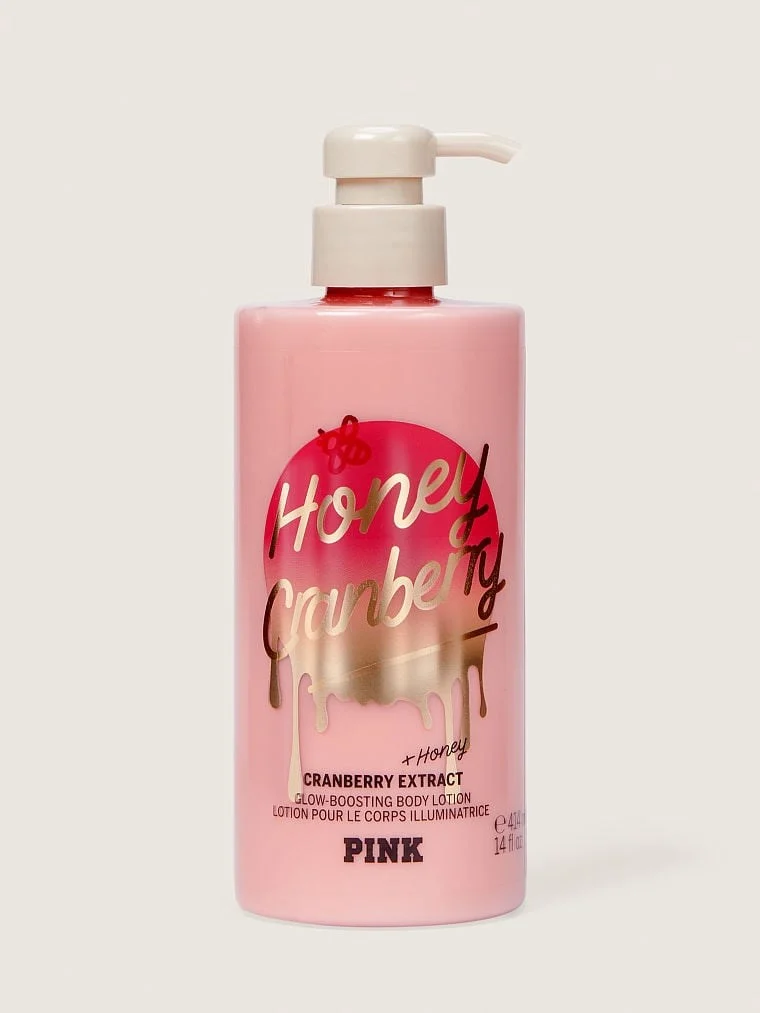 Pink Honey Cranberry Saf Bal Ve Kizilcik Ozlu Parlaklik Veren Vücut Losyonu arka görünüm