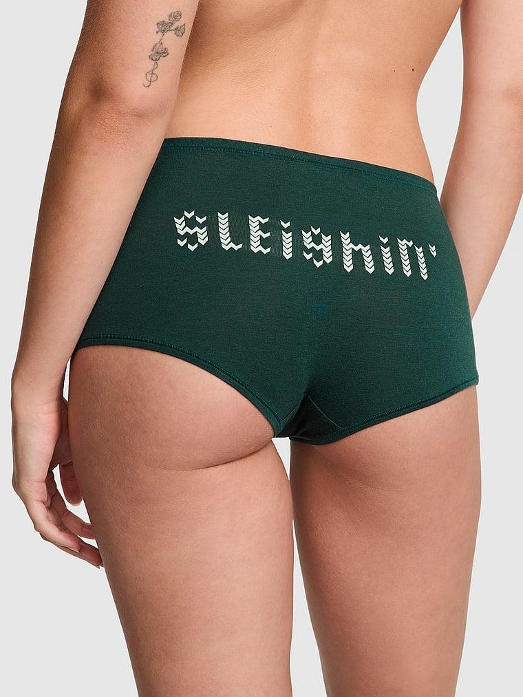 Pink Logolu Pamuklu Boyshort Kulot arka görünümü